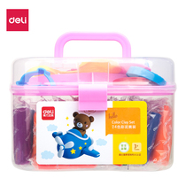 Del 24 color children toy color mud multi mold Plasticine handmade toy set Pink 7021