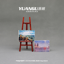 Mini doll house ob11 play house scene accessories miniature food play easel oil painting decorative painting hand-made props model