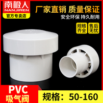 pvc suction valve 110 drainage trachea automatic exhaust breathable anti-mouse 50 ventilation valve 75 multi-functional rain cap pipe fittings