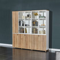 Weihao office furniture Large file cabinet High cabinet Wooden office cabinet with glass bookcase Storage data cabinet File cabinet