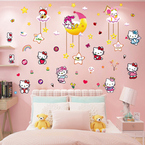 Girl bedroom warm and cute cartoon wall painting stickers wall stickers Princess childrens room decoration wall wallpaper self-adhesive