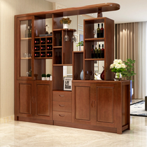 Solid wood wine cabinet living room partition cabinet double-sided porch cabinet modern minimalist screen entrance hall cabinet room hall cabinet door shoe cabinet