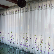 White yarn screen window curtain Balcony embroidery screen curtain Embroidery screen screen Door curtain Partition bay window Half curtain Bay window curtain sand curtain