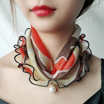 Noble neck decoration neck with silk scarf in summer neck guard necklace necklace necklace silk necklace