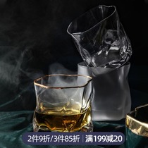 Nordic ins style creative Japanese water Cup trend Cup home simple gold color light luxury glass glass glass wine glass