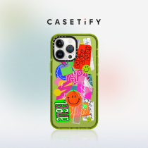 CASETiFY artists' joint smiley face sticker applies to iPhone14 13 12 Plus Pro Max anti-wrestling cell phone shell