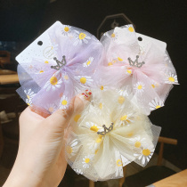 Chicks Chrysanthemum Lace Mesh Yarn Butterfly Knot Hairpin South Korea Children Girl Baby Girl Card Hairpin Clip Headwear Hairpin
