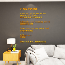 Net red background wall stickers text ins Wind bedroom decoration room layout explosion renovation rental house creativity