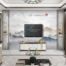 Bamboo and wood fiber integrated wall panel TV background wall Quick installation custom Chinese sofa living room wall panel background wall