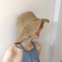 Japanese Rosex Tangk female summer Korean version of straw straw hat female foldable sun hat child fishermans hat