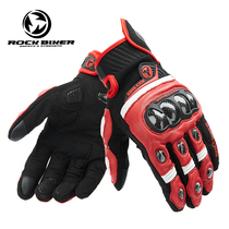  ROCK BIKER motorcycle riding gloves mens carbon fiber anti-fall non-slip summer motorcycle racing off-road leather