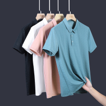 Middle Aged Summer Middle Aged Mens Clothing Short Sleeves T-shirt Dad Summer Clothing Thin polo shirt shorts Speed Dry Sports Body