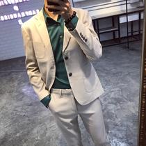 2020 Korea East Gate Korean fashion casual Japanese simple solid color small suit two-piece mens suit suit