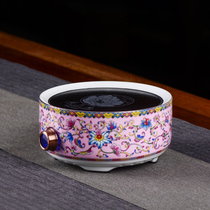 Wuzhen electric pottery stove tea cooker household small tea stove enamel color ceramic steam electric heating boiler set