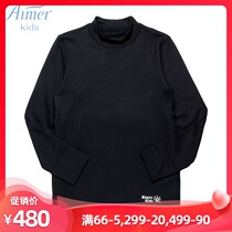 Admiration Childrens warm boys and girls half high collar warm double long sleeve Modal top AK372P12