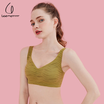 Trace-free underwear female one-piece of large bra small chest summer thin vest bra gathering to collect the lace