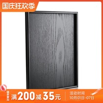 Japanese black rectangular tea tray wooden water Cup tray creative Nordic simple solid wood tea tray fruit plate