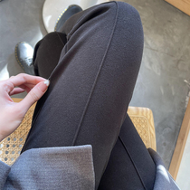 Gross pants woman 2020 new small subpants plus suede suit smoke pipe pants 90% Harun pants autumn winter radish pants