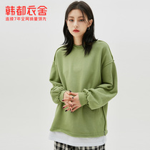  Handu Yishe 2021 autumn new velvet loose Korean top ins lazy sweater female JZ12126