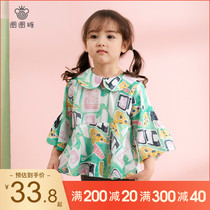 (fold) girl shirt baby baby lining clothes childrens spring and autumn fitted with children long sleeves bottom-shirt doll-shirt