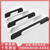 Hole distance 320448512704896 American black silver color lengthened wardrobe door handle simple cabinet handle