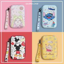 Data line charger Cartoon containing bag Bluetooth headphone portable hard disk power supply short hand rope digital finishing box anti-fall wired headphone charging pu pan with portable and loving female zero wallet