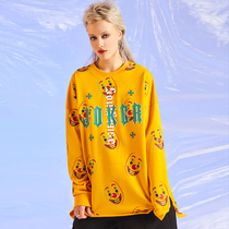 SoulSense Ho Luoluo with clown Joker long sleeve T-shirt top print hip hop loose Tide brand color red