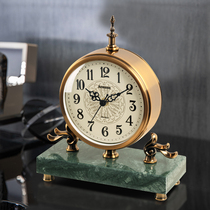 Eurostyle Seat Bell Light Extravagant Living Room Home Bench Clock Desktop Desktop Decorative Pendulum Clock American Creative Silent Clock
