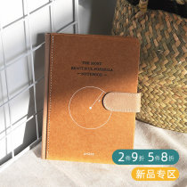 Simple magnetic buckle cute hardcover hand account diary notebook fresh thick office notepad student account