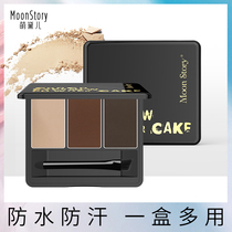 Lazy eyebrow powder female waterproof sweatproof non-bleaching long-lasting eyebrow pencil Eyebrow dye eyebrow cream Beginner eyebrow painting set