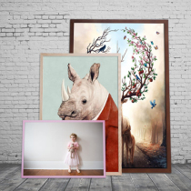 Puzzle 1000 pieces of adult wood frame 30 inch diy puzzle frame solid wood frame 4K frame hanging wall porch decoration