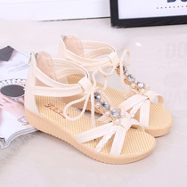 Summer 10 teenagers 12 girls 13 Pine cake shoes 14 student sandals 11 to 15 years old girl shoes 16 fashion