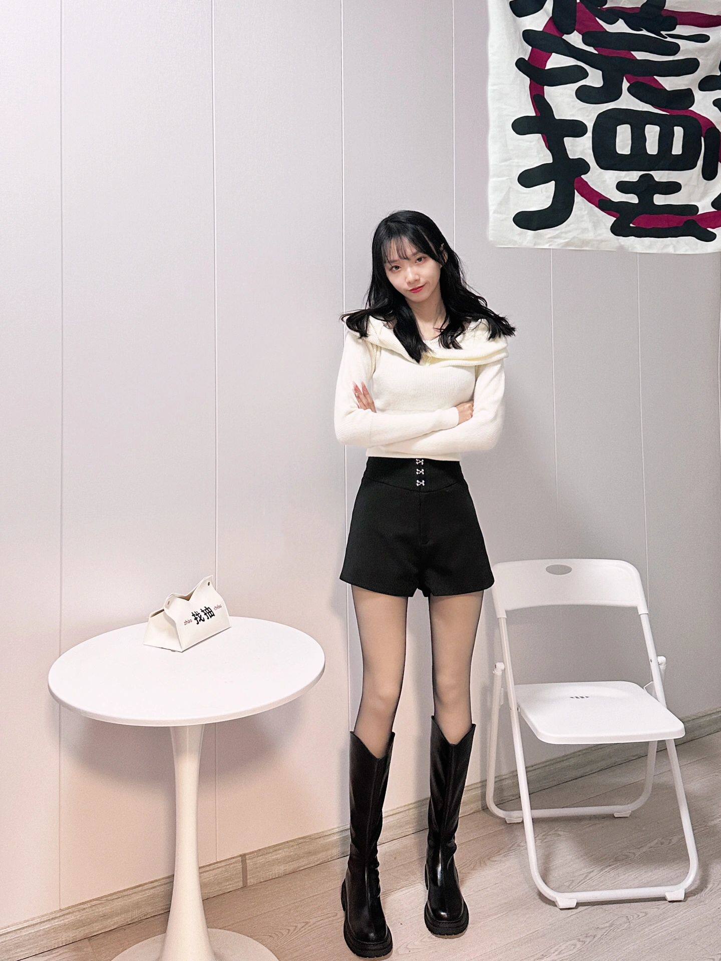 小野和子冬季黑丝光腿神器 加绒双层设计保暖不臃肿 替换装方便实用