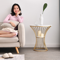 Edge a few sofas Nordic marble ins table bedside bedroom living room tea table light lavish small round table Balcony Corner a few