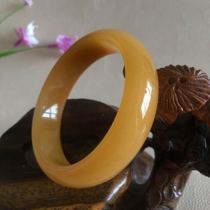 Gold silk jade bracelet ice bottom old material Xinjiang Gobi Urhe gem brilliant jade womens ice Cui Kunlun jade A goods
