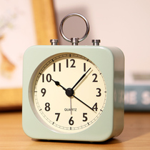 Simple metal alarm clock Fashion creative Mute alarm clock Cute Child Schoolgirl Bedside alarm clock Bedroom clock