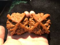 Centennial old tree pure wild unicorn pattern official hat lion head four-sided corrugated walnut natural splicing rosary