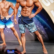 Mens fitness competition shorts Knee Speed Dry Beach Pants Sport 50% Pants Summer Surf Pants Loose Pants