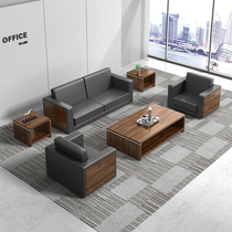 Black Upscale Government Reception Room Sofa Modern Business Guests Trio Office 1 2 m Tea Table Combinations