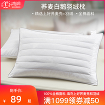 Hongrun home textile buckwheat pillow Cervical spine pillow Summer sleep aid Single student pillow Adult home buckwheat pillow