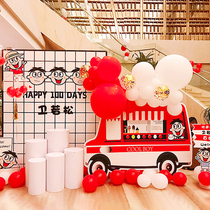 Wangzi series birthday KT board balloon boys and girls birthday decoration hotel party scene layout background