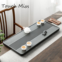 TOUCH MISS household tea tray Tea table Natural whole black gold stone Modern simple Kung Fu tea stone tea tray