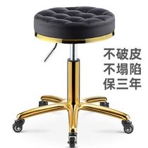 Net red big worker chair Hair cutting big worker stool Barber hair salon special round stool lifting and rotating beauty stool Light luxury