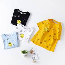 Boys short-sleeved T-shirt girls summer childrens clothing baby children children 1 year old 3 baby shirt half sleeve summer thin