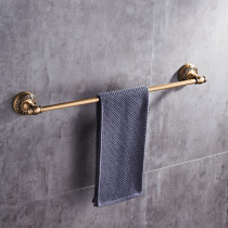 European-style hardware pendant bathroom space aluminum antique towel rack single-layer retro brushed towel bar 40 50 60