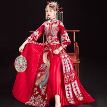 Xiuhe dress bride 2021 new Chinese wedding dress Wedding He Xiu dress little man Feng Guanxia female summer