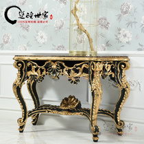 Eurostyle semi-circle marble Xuanguan Table by wall New classical entrance door Xuanguan cabinet Partition Living Room Sofa desk Back a few