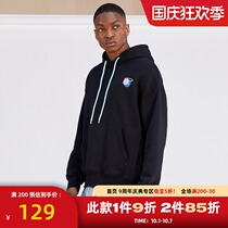ZONEiD 2021 spring new sports solid color hooded sweater men trend warm casual embroidery pullover top