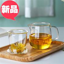 Lvchang 8 Ming Teapot Glass Teacup Teapot with mouth Tea water separation cup Tea filter Heat-resistant tea set