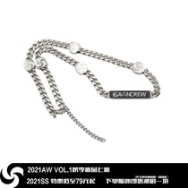 GAONCREW AGGLOMERATION windmill frosted titanium steel nameplate Clavicle chain Cuban plain chain